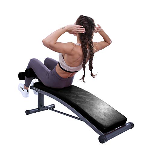 Finer Form Sit-Up-Bank mit Reverse-Crunch-Griff für Bauchmuskelübungen - Bauchtrainingsgerät mit 3 verstellbaren Höheneinstellungen