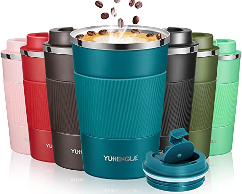 YUHENGLE Thermobecher- Isolierbecher, Edelstahl Travel Mug, 18oz/510ml Vakuum auslaufsicher Reisebecher mit Deckel, Autobecher, doppelwandig isoliert für Kaffee, Wasser und Tee, Kaffee-to-go Becher