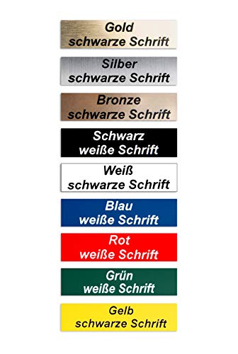 2-Stueck-Klingelschild selbstklebend, MADE IN GERMANY -Tuerschild-Namensschild-Briefkastenschild-mit-Gravur