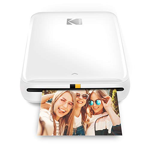 KODAK Step Drucker Drahtloser mobiler Fotodrucker mit Zink-Technologie druckt 2 × 3 Zoll große Fotos (Weiß) KODAK-App für iOS- und Android-Geräte mit Bluetooth- oder NFC-Smart-Gerät.