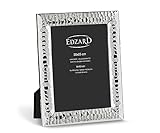 EDZARD Fotorahmen Bilderrahmen Gubbio für Foto 20 x 25 cm, edel versilbert, anlaufgeschützt, mit Samtrücken, mit 2 Aufhängern, Fotorahmen zum Stellen und Hängen