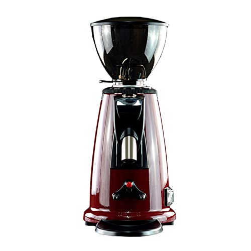 Macap Kaffeemühle M42D Rot, Espressomühle elektrisch mit Scheibenmahlwerk, Espresso Mühle mit stufenloser Mahlgradeinstellung, 3 Speicherplätze, Direktmahler mit Display und schneller Ausgabe