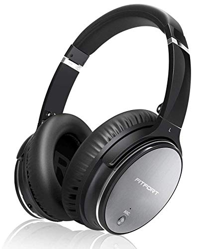 Noise Cancelling Kopfhörer Bluetooth 5.0 Wireless Headset Over Ear mit Duale 40 mm HD Tieftontöner für alle Geräte mit Type C Klinkenstecker & Schnellladen