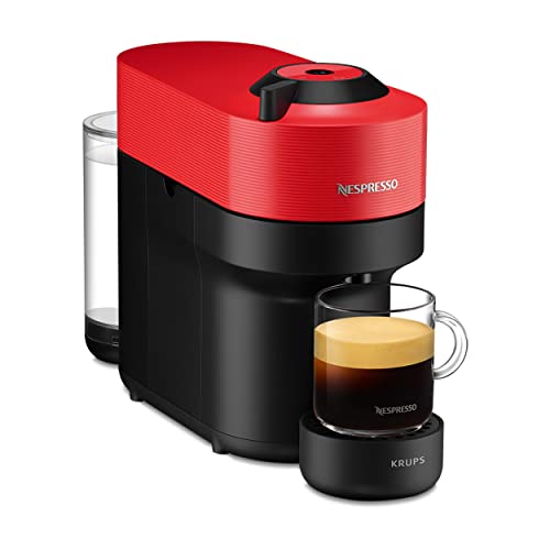 Krups XN9205 Nespresso Vertuo Pop Kaffeekapselmaschine | Kapazität: 560 ml | automatische Kapselerkennung | One-Touch-System | 4 Tassengrößen | verkürzte Aufheizzeit | nachhaltig | Spicy Red