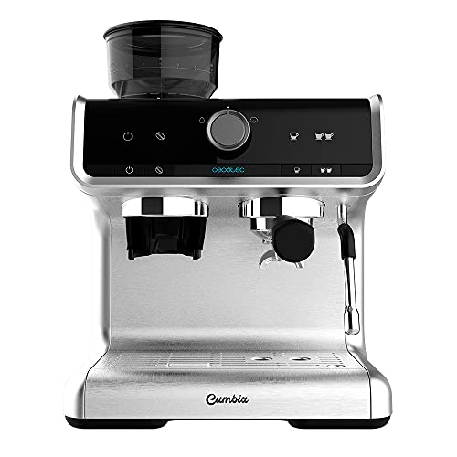 Cecotec Cumbia Power Espresso 20 Barista Aromax Kaffeemaschine. Leistung 2900 W, 2 Heizsysteme, 20-bar-Druckpumpe, Manometer, Doppelauslassfilterhalter und 2 Filter (Barista Cream)