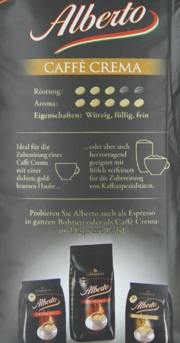 Darboven Alberto Kaffee Crema Bohnen, 1kg, 1er Pack (1 x 1 kg)
