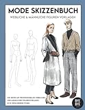 Mode Skizzenbuch: mit weiblichen und männlichen Figuren Vorlagen