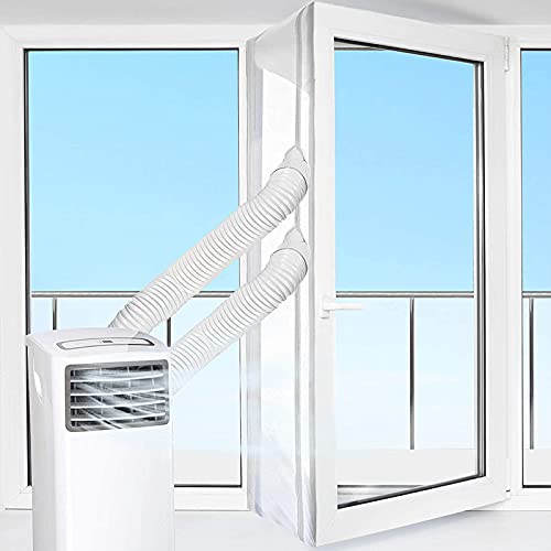 Fensterabdichtung für Mobile Klimaanlage und Trockner 300-560cm Hitzeschutz, Ohne Bohrlöcher Selbstklebend Dachfensterabdichtung, für Kippfenster Dachfenster Schwingfenster (4m)