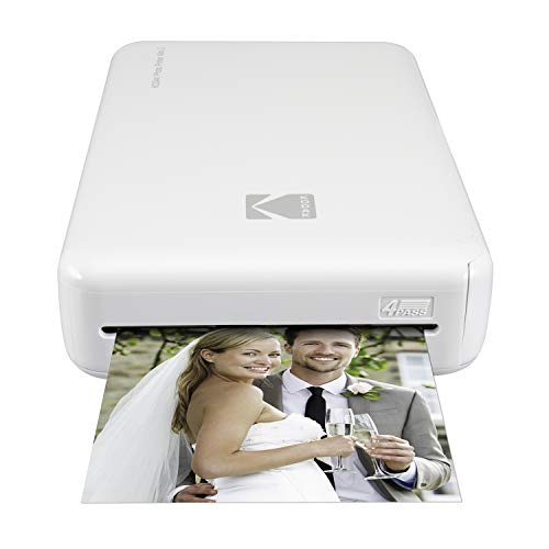 Kodak Mini 2 HD Wireless Mobile Instant Fotodrucker w / 4 Pass patentierte Drucktechnologie (Weiß) - Kompatibel mit iOS & Android Geräte - Echte Tinte in Einem Instant