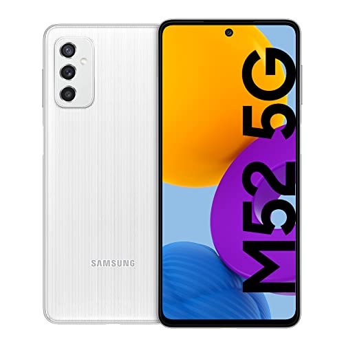 Samsung Galaxy M52 5G Smartphone ohne Vertrag Android 128 GB Weiß