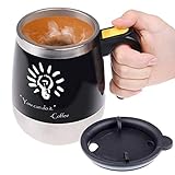 Selbstrührende Kaffeetasse - Automatisch mischender Edelstahlbecher - Zum Umrühren von Kaffee, Tee, heißer Schokolade, Milch, Eiweißshakes