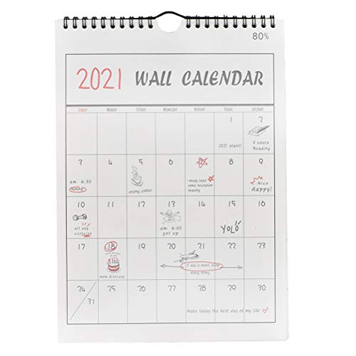 STOBOK Wandkalender 2021 Familienkalender Monatsplaner Memo Kalender Vorschau (2020.9.-2021.12, Raster)