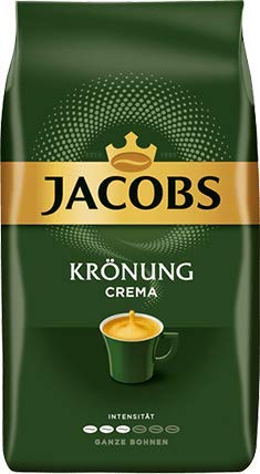 JACOBS Kaffeebohnen Krönung Crema 4x1kg ganze Kaffee Bohnen geröstet Röstung