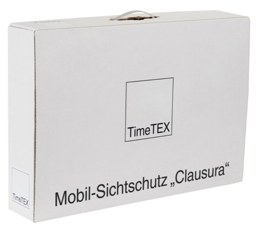 TimeTEX Mobil-Sichtschutz'Clausura' weiß, gewellte Oberfläche, 15 Stück