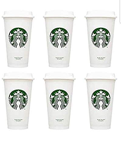 Starbucks Grande wiederverwendbare Becher, recycelbar, Kunststoff, 473 ml, 6 Stück