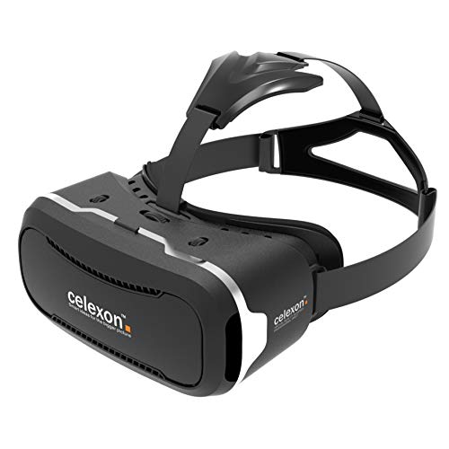 celexon Virtual-Reality 3D VR-Brille mit Headset Professional VRG-2 - für alle Smartphones von 3,5” - 5,7” - 240g - ideal auch für Brillenträger