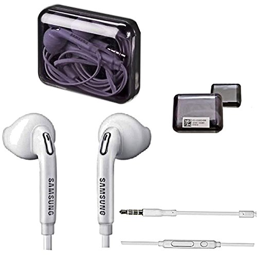 Samsung Handy Stereo Premium Headset Jewel Case Box - In-Ear Kopfhörer - Freisprecheinrichtung - in der Farbe Weiß für kompatible Mobiltelefone mit 3,5 mm Klinke