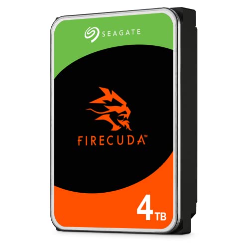 Seagate FireCuda 4 TB interne Festplatte HDD, 3.5 Zoll, 7200 U/Min, CMR, 256 MB Cache, SATA 6 GB/s, Silber, inkl. 3 Jahre Rescue Service, FFP, Modellnr.: ST4000DXA05