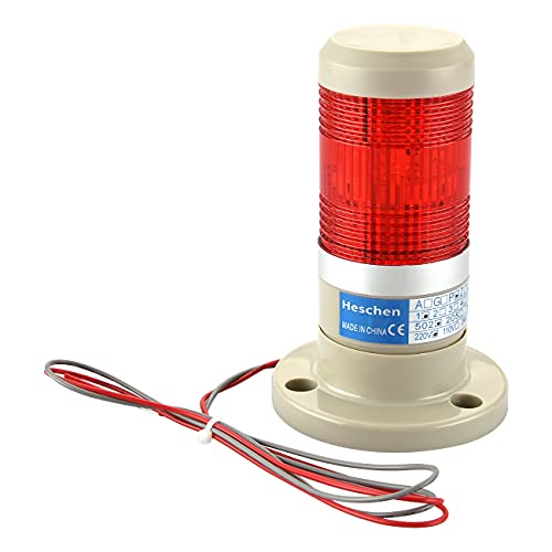Heschen LED Lampe Warnleuchte Turm Signalleuchte 220VAC Rot 2 Drähte