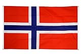 Flaggenfritze® Balkonflagge Norwegen - 90 x 150 cm