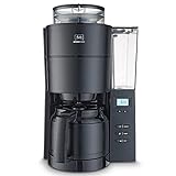 Melitta AromaFresh 1021-13 AMAZON EXKLUSIV Filter-Kaffeemaschine mit Therm-kanne und integriertem Mahlwerk, ca. 10 Tassen, pure black