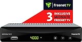 Digitalbox 77-559-00 Imperial T 2 IR DVB-T2 HD Receiver mit Irdeto Entschlüsselung (Freenet TV, H.265/HEVC, HDMI, Scart, USB, LAN) schwarz, inkl. 3 monate freenet tv