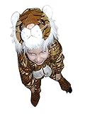 Seruna Tiger-Kostüm, F14, Gr. 104-110, für Kinder, Tiger-Kostüme, Fasching Karneval Fasnacht, Kleinkinder-Karnevalskostüme, Kinder-Faschingskostüme, Geburtstags-Geschenk Weihnachts-Geschenk