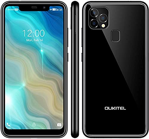 OUKITEL C22 Smartphone ohne Vertrag,128 GB + 4 GB Android 10 Handy mit 256 GB Erweiterbar, 5,86 '' Display, 4000 mAh Gesichts-ID + Fingerabdruck GSM 4G LTE Dual SIM