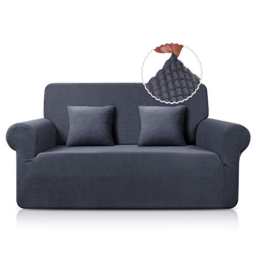 TAOCOCO Sofa Überwürfe Jacquard Sofabezug Elastische Stretch Spandex Couchbezug Sofahusse Sofa Abdeckung in Verschiedene Größe und Farbe (Grau, 2-sitzer(139-175cm))