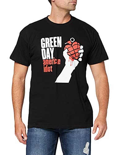 Green Day Herren American Idiot Kurzarm T-Shirt, Schwarz, M