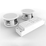 i-Star Deckenlautsprecher Bluetooth, Einbaulautsprecher Decke mit Bluetooth-Modul, 2 Bluetooth-Lautsprecher Kit für Decke, Wand/Badezimmer, Küche, Haus (1 Paar)