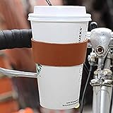 Kikkerland Leder Kaffeehalter Fürs Fahrrad, braun, S, M, L
