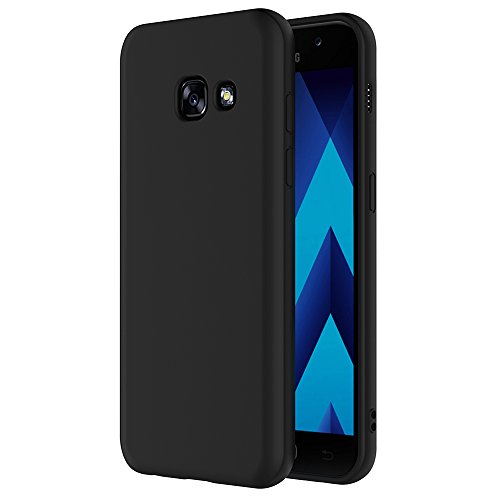 AICEK Samsung Galaxy A5 2017 Hülle, Schwarz Silikon Schutzhülle für Galaxy A5 2017 Case TPU Bumper Samsung Galaxy A5 2017 Handyhülle (5.2 Zoll)