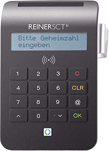 REINER SCT cyberJack RFID Chip-Kartenlesegerät komfort | Multi-Applikationsfähig für z.B. Elster; Online-Banking; Personalausweis)