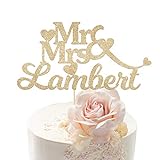 Cake Topper Hochzeit Personalisiert Mr & Mrs Deko for Wedding Cake Decoration Champagner Gold
