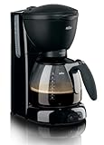 Braun CaféHouse PurAroma Plus Kaffeemaschine KF 560/1 – Filterkaffeemaschine mit Glaskanne für 10 Tassen Kaffee, Kaffeezubereiter für einzigartiges Aroma, 1100 Watt, schwarz