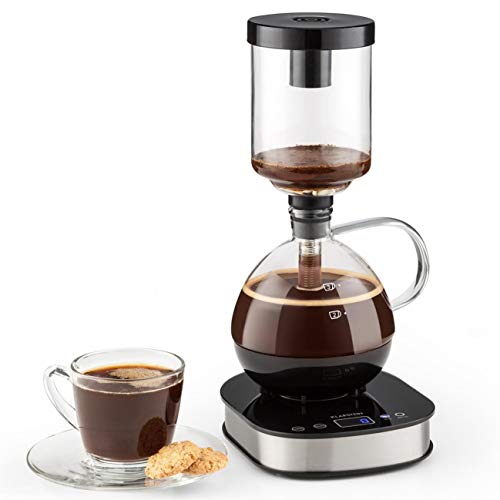 Gastronoma 16100122-Siphon-Kaffeemaschine-Vakuum-Kaffeebereiter-360° Basis-Display-Touchbedienung-500 Watt-Warmhaltefunktion- 0,50 Liter