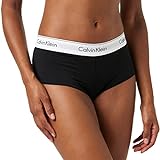 Calvin Klein Damen MODERN Cotton-Short Panties, Schwarz (Black 001), L