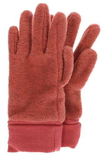 Sterntaler Fleece-Fingerhandschuhe mit elastischem Umschlag, Alter: 2 - 3 Jahre, Größe: 2, Hellrot melange