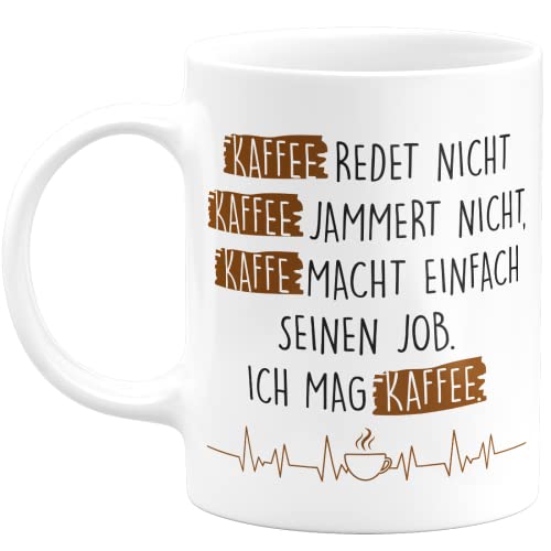 quotedazur - Lustige Tassen Mit Spruch Kaffee Jammert Nicht - Geschenk Für Kollegen , Chef, Freund Kaffeetasse Für Arbeit , Büro Papa Tasse , Mutter - German