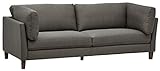 Amazon Marke - Rivet Midtown Modernes Sofa mit abnehmbaren Kissen, B 92 cm, Holzkohle