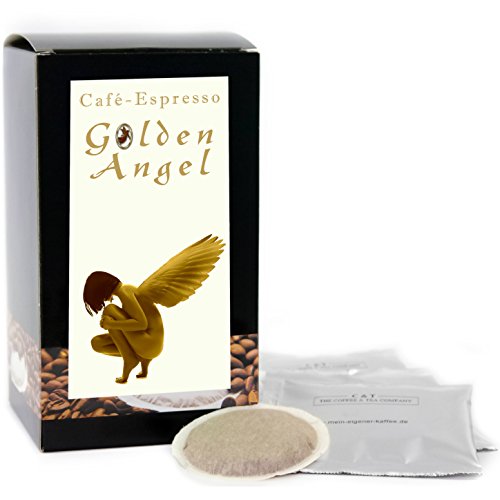 C&T Premium Kaffeepads Espresso Golden Angel 30 Stück | Pads für Senseo Kaffeemaschine | Dunkle Röstung | Würzig-Kräftig | Leichte Säure | Schonend geröstet in eigener Privatrösterei