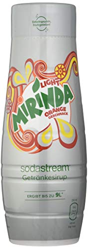 SodaStream Sirup Mirinda Light - 1x Flasche ergibt 9 Liter Fertiggetränk, Sekundenschnell zubereitet und immer frisch, 440 ml