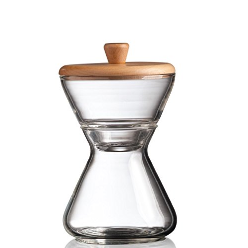 Chemex Coffeemaker CCS Mich-& Zuckerkännchen, Holz, Borosilikatglas, Glass, 17,5 cm