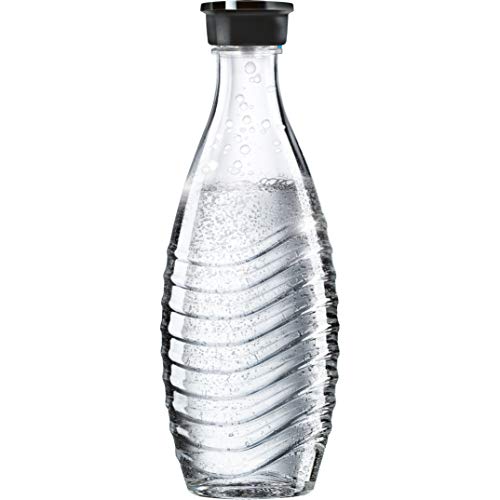 SodaStream 0,615L Glaskaraffe spülmaschinenfest mit fest schließendem Deckel für Wassersprudler wie Crystal oder Penguin!