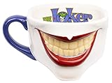 DC Comics - Joker Becher - Keramikbecher - 650 ml Fassungsvermögen - 3D Joker Smile Becher - Neuheit Becher - Kaffeebecher - Joker FANARTIKEL - Große Joker Geburtstagsgeschenke