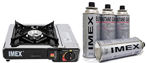 IMEX Gaskocher mit Koffer inclusive 16 Gaskartuschen