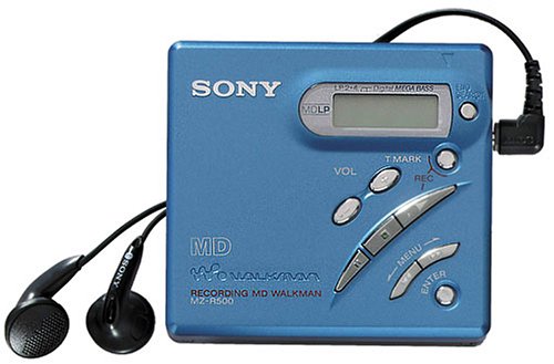 Sony MZ-R500/L tragbarer MiniDisc-Rekorder blau