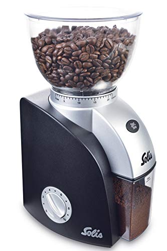 Solis Scala Plus 1661 Kaffeemühle Elektrisch - Coffee Grinder - Espressomühle mit 22 Mahlgradeinstellungen - 250g Fassungsvermögen - Schwarz