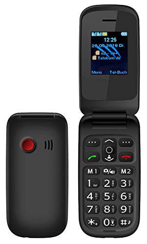 simvalley Mobile Senioren Klapphandy: Notruf-Klapphandy XL-949 mit Garantruf Easy, Dual-SIM und Bluetooth (Klapptelefon)